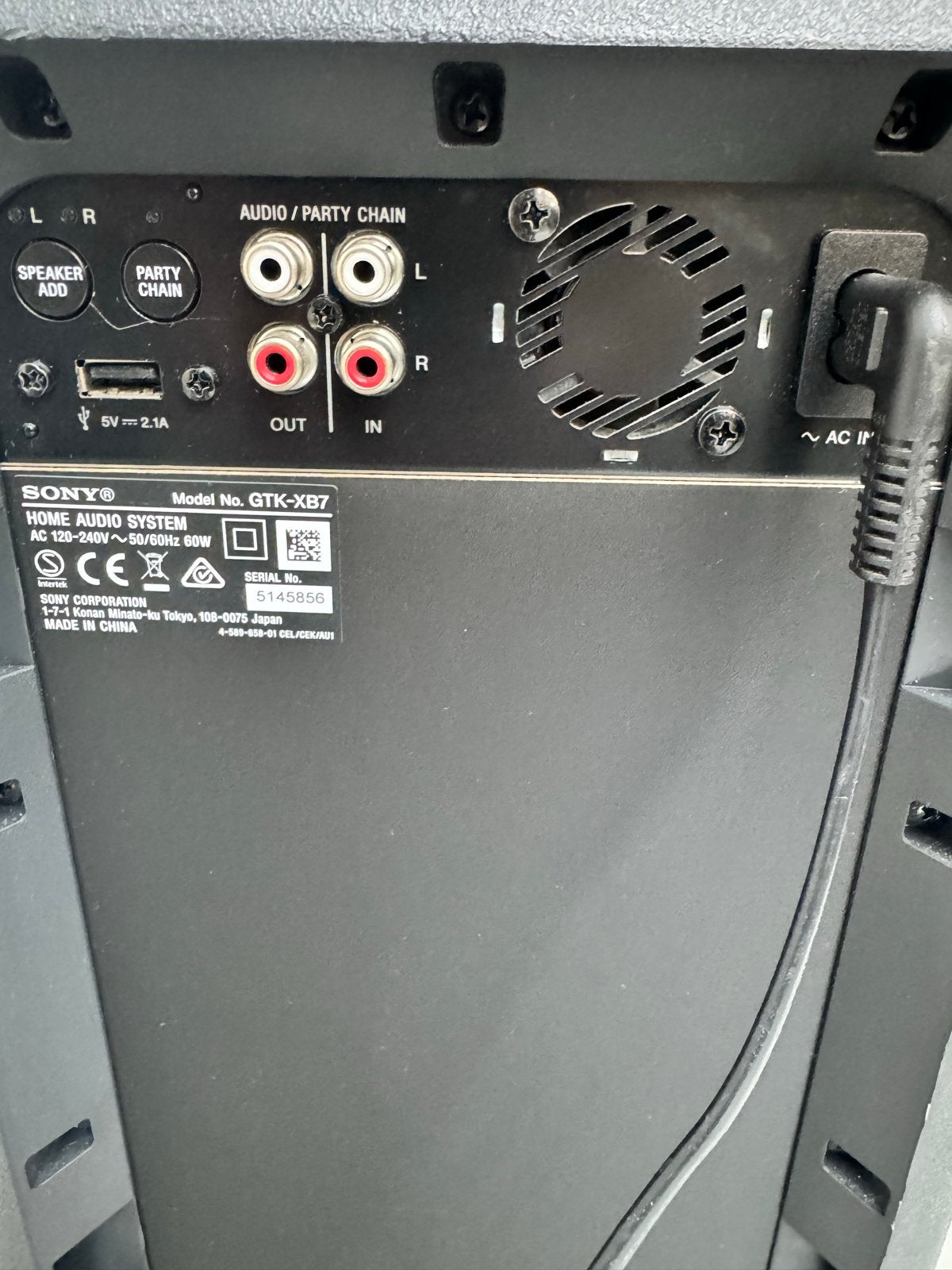 Foto 8 van Sony GTK-XB7 Party Speaker 350W met Lichteffecten