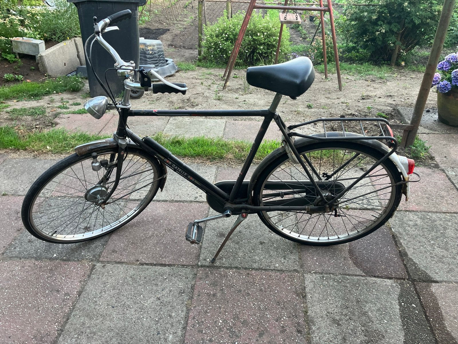 Station fiets, Ophalen, Gebruikt, Gazelle, Trommelrem