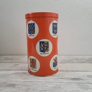 Retro - Arks beschuitbus - blik met provinciewapens, Ophalen of Verzenden, Huis en Inrichting