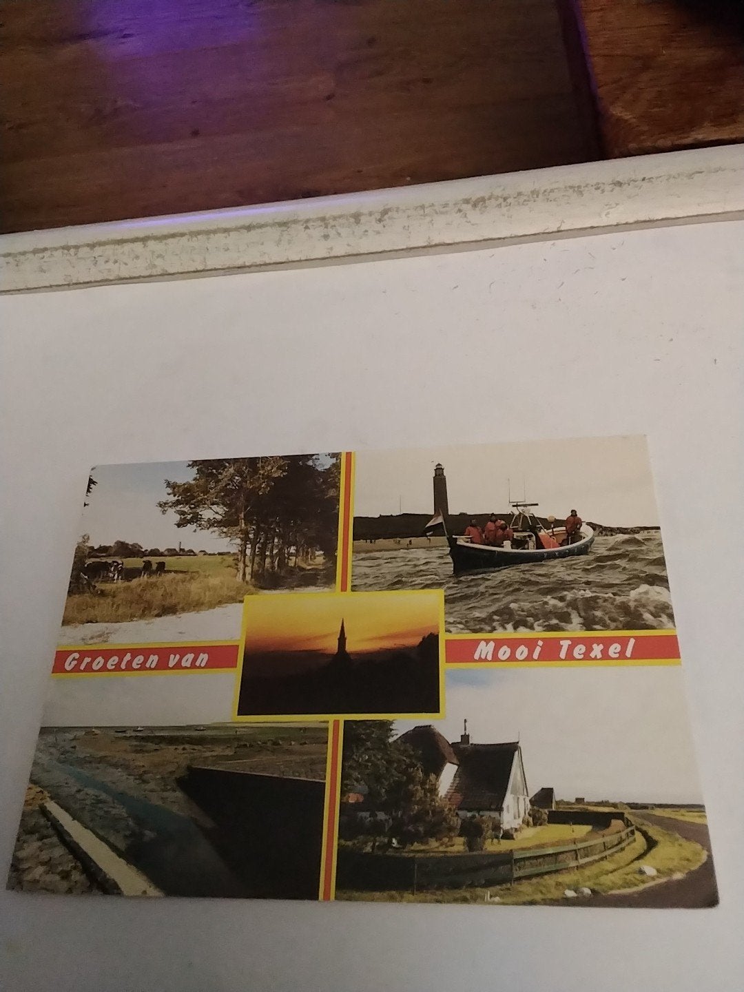 Oude ansichtkaart Texel - Groeten van Mooi Texel 1990, Ophalen of Verzenden, 1960 tot 1980, Gelopen, Noord-Holland
