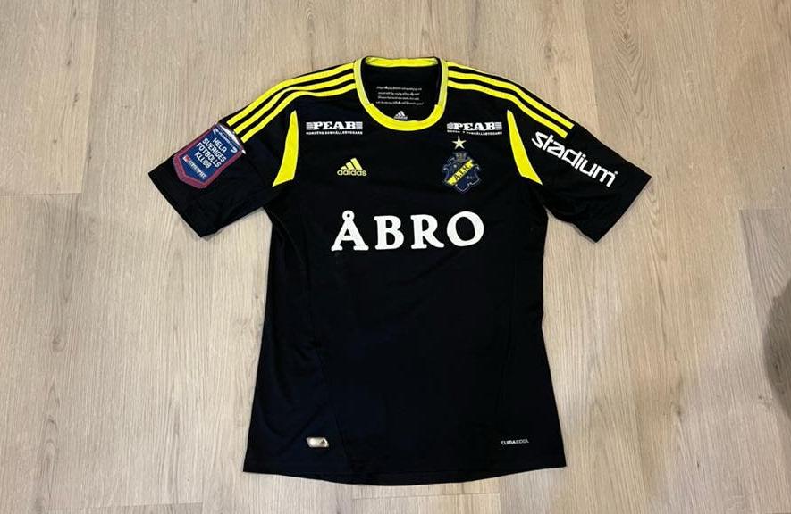 A.I.K. Fotboll voetbalshirt seizoen 2012/2013, Maat 48/50 (M), Zwart, Ophalen of Verzenden, Zo goed als nieuw