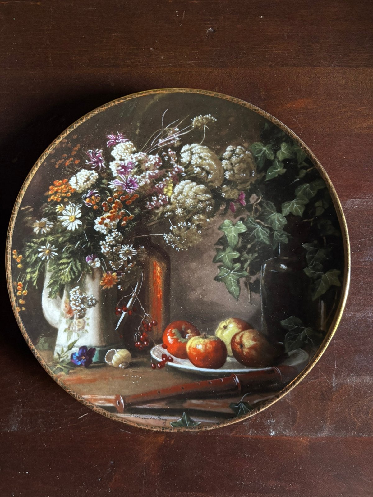 Wandbord. Royal Mosa. Stilleven met veldbloemen, Antiek en Kunst, Ophalen of Verzenden