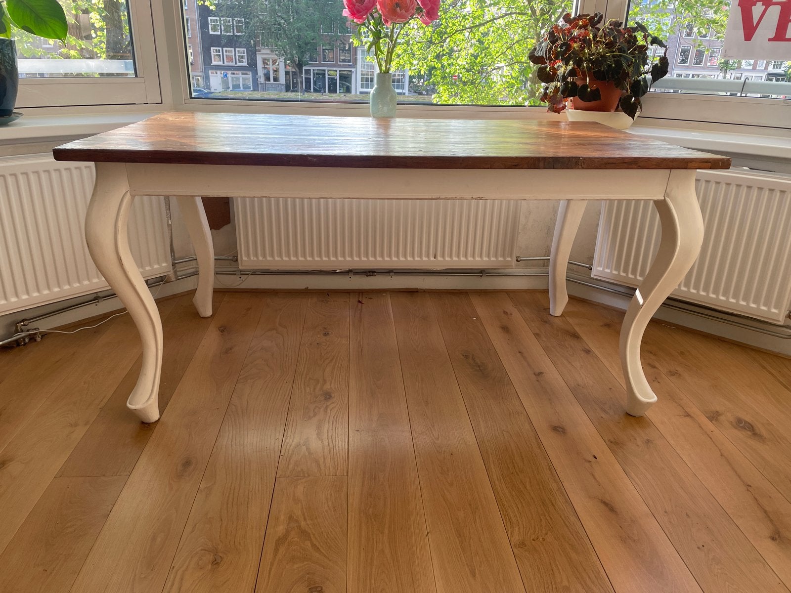 Prachtige grote houten eettafel, Huis en Inrichting, Tafels | Eettafels, Ophalen, 50 tot 100 cm, Zo goed als nieuw, Vijf personen of meer