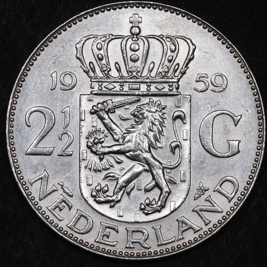 Rijksdaalder 1859. Unc. (P), Koningin Juliana, Zilver, Ophalen of Verzenden, Losse munt