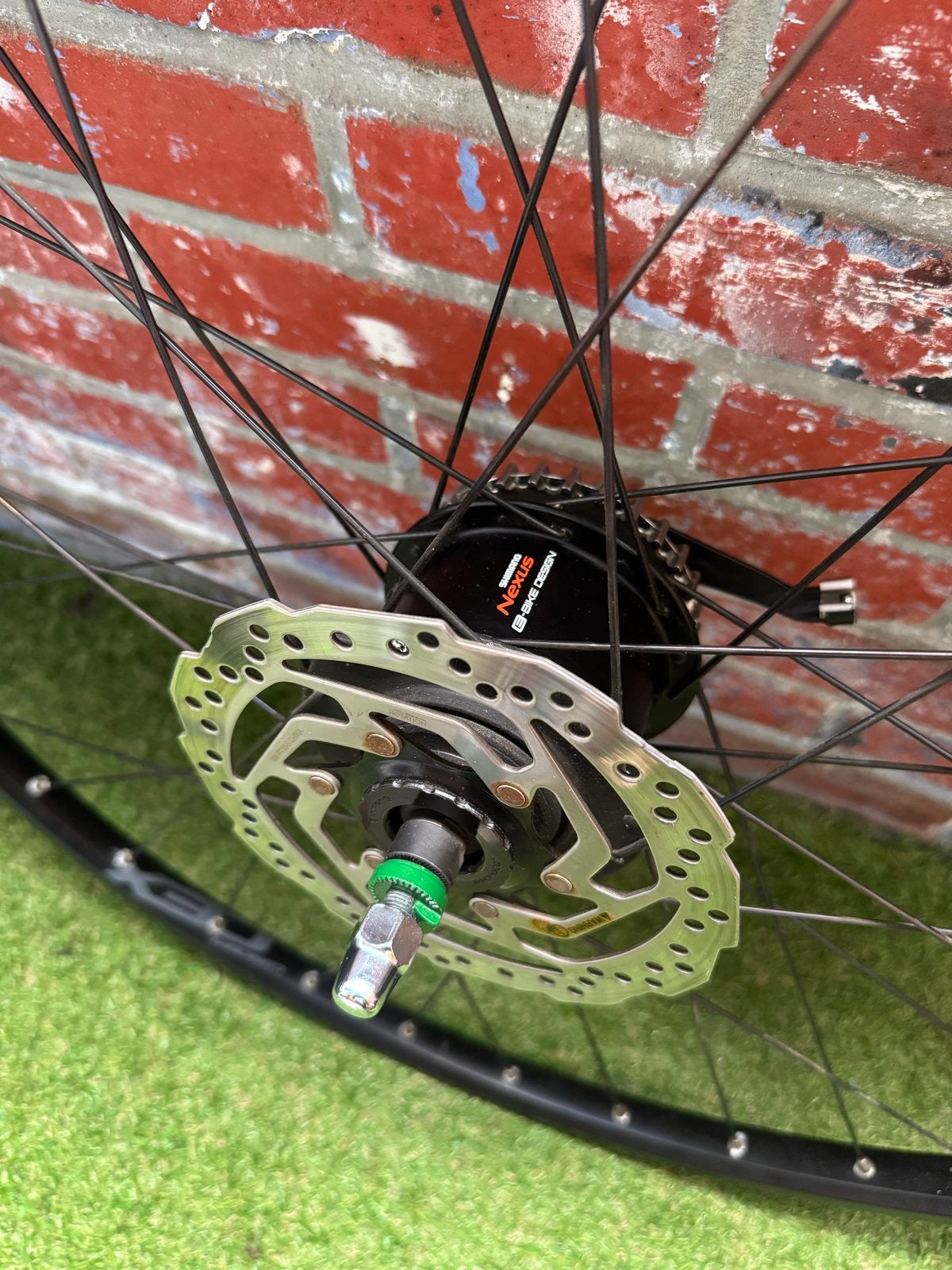 Shimano Nexus 8-speed naafversnelling met schijfrem, Gebruikt, Ophalen of Verzenden, Aluminium, Elektrische fiets