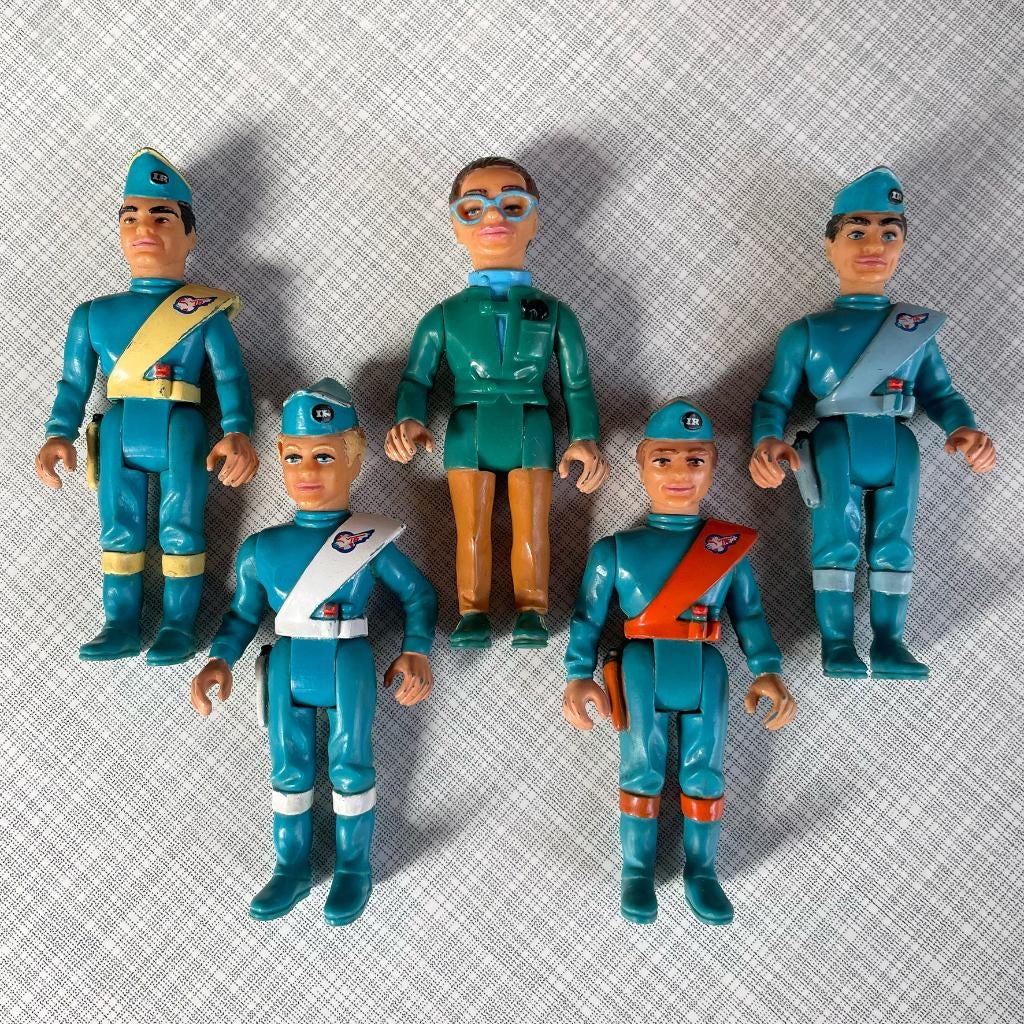 Vintage Matchbox Thunderbird, Thunderbirds poppen, 5 figuren, Verzamelen, Speelgoed, Gebruikt, Ophalen of Verzenden