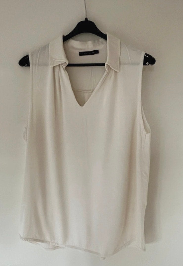Chastar mouwloze blouse maat L, Kleding | Dames, Verzenden, Wit, Maat 42/44 (L), Zo goed als nieuw