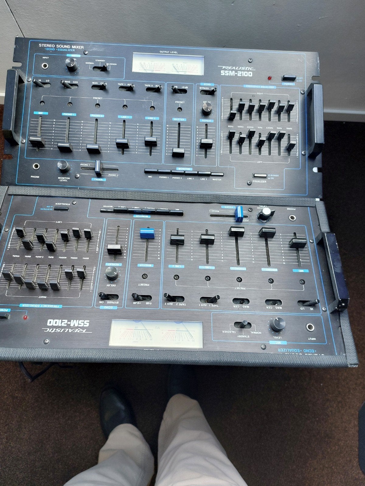 Realistic SSM-2100 Stereo Sound Mixer & Equalizer, Ophalen, Gebruikt, 5 tot 10 kanalen, Microfooningang