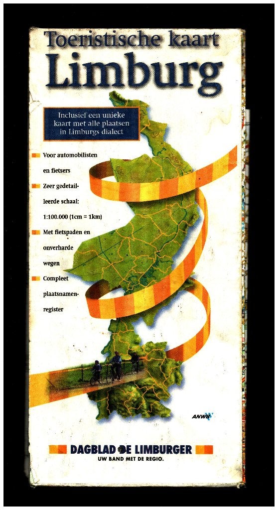 Toeristische kaart Limburg 1999 (MAP 23), Gelezen, Ophalen of Verzenden, Landkaart, 1800 tot 2000