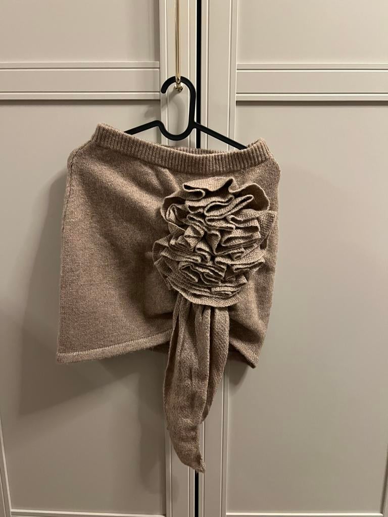 Zara rok skirt ipekyol XS nieuw knit wol gebreid bloem, Beige, Nieuw, Ophalen of Verzenden, Maat 34 (XS) of kleiner