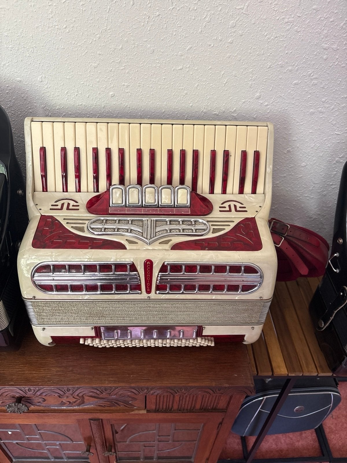 Accordiola 80bas accordeon - Vintage instrument, Gebruikt, Met riemen, Overige formaten, Accordiola