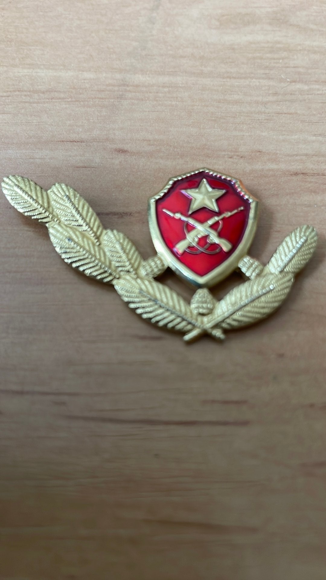 Kraaginsingne Chinese gewapende politie, Ophalen of Verzenden, Overige soorten, Nederland, Embleem of Badge