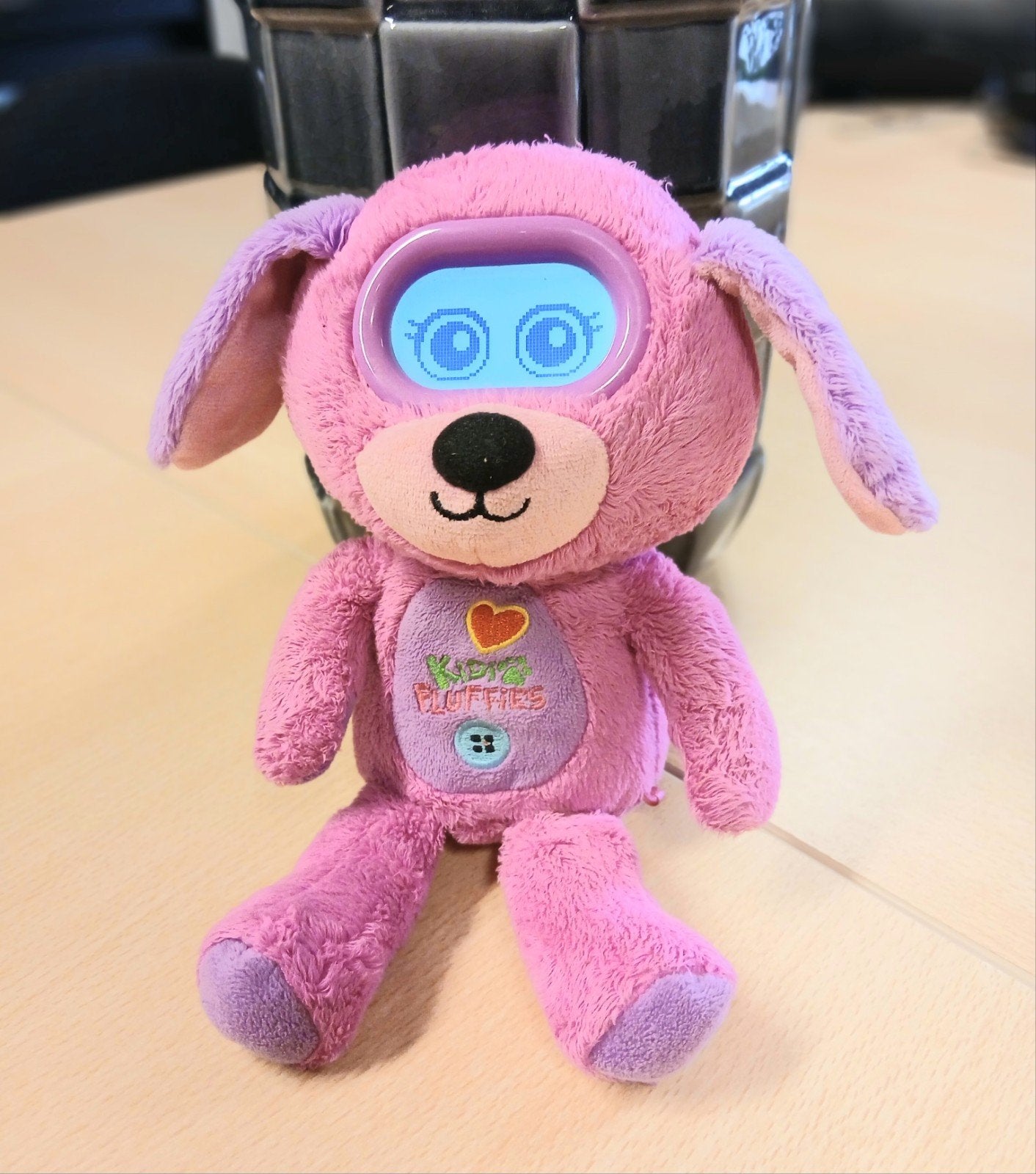 Roze Kidiz Pluffies Interactieve Knuffel Hond, Gebruikt, Overige merken, Overige karakters, Middelgroot (20 tot 80 cm)