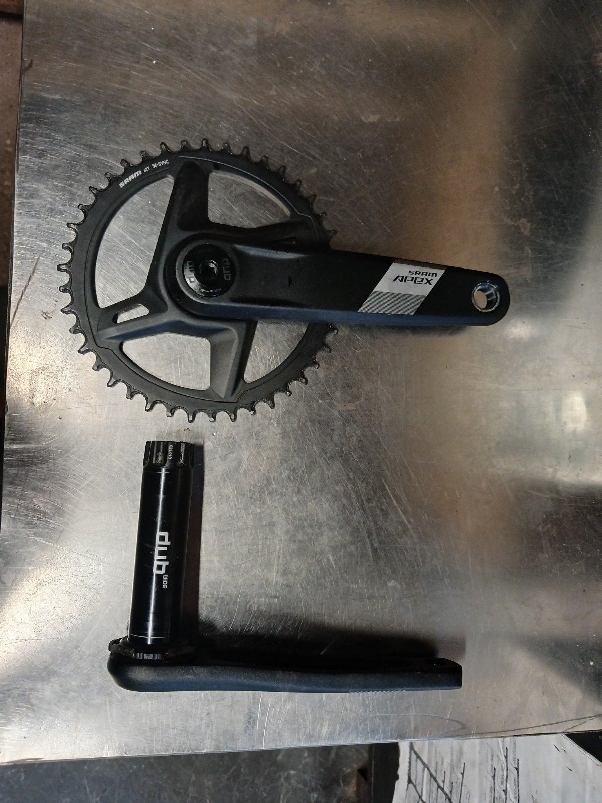 Sram Apex crankset 170mm, Fietsen en Brommers, Crankstel of Pedalen, Gebruikt, Verzenden, SRAM