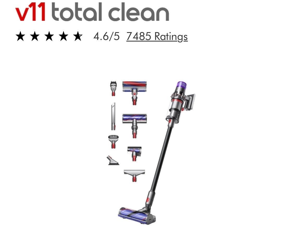 Dyson V11 Total Clean Steelstofzuiger met accessoires, Witgoed en Apparatuur, Ophalen, Gebruikt, Draadloos, Dyson