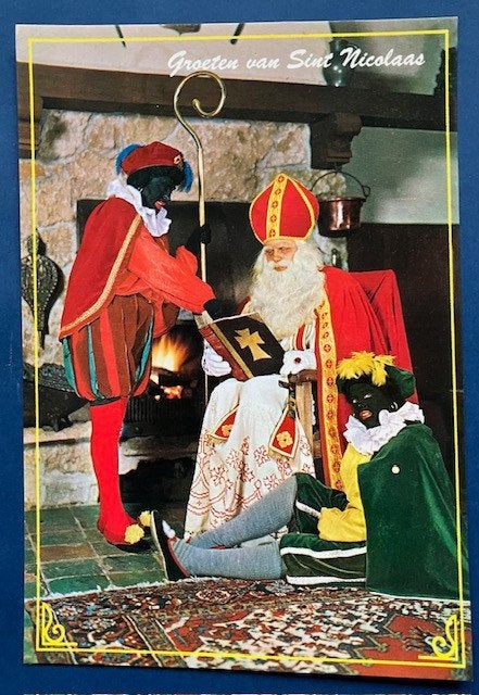 Piet wijst Sinterklaas iets aan in het grote boek, Ophalen of Verzenden, 1960 tot 1980, Ongelopen, Overige thema's