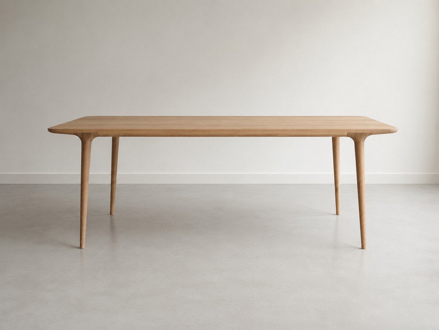 Gazzda Fawn eettafel 220 cm – massief eiken – design tafel, Gebruikt, Eikenhout, 200 cm of meer, Vijf personen of meer
