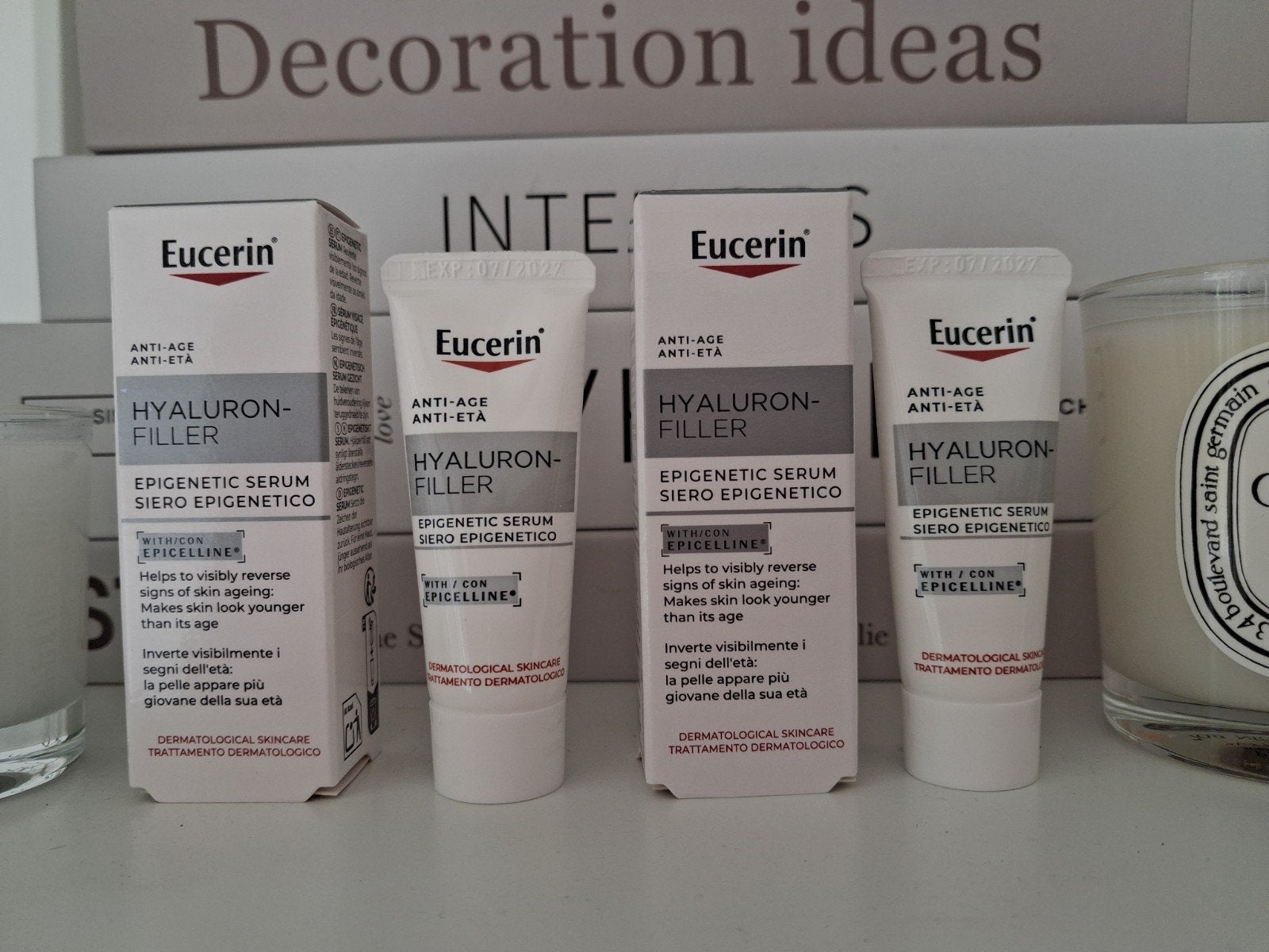 2 x 7 ML Eucerin Hyaluron-Filler Epigenetic serum nu €9,99, Ophalen of Verzenden, Nieuw, Gehele gezicht