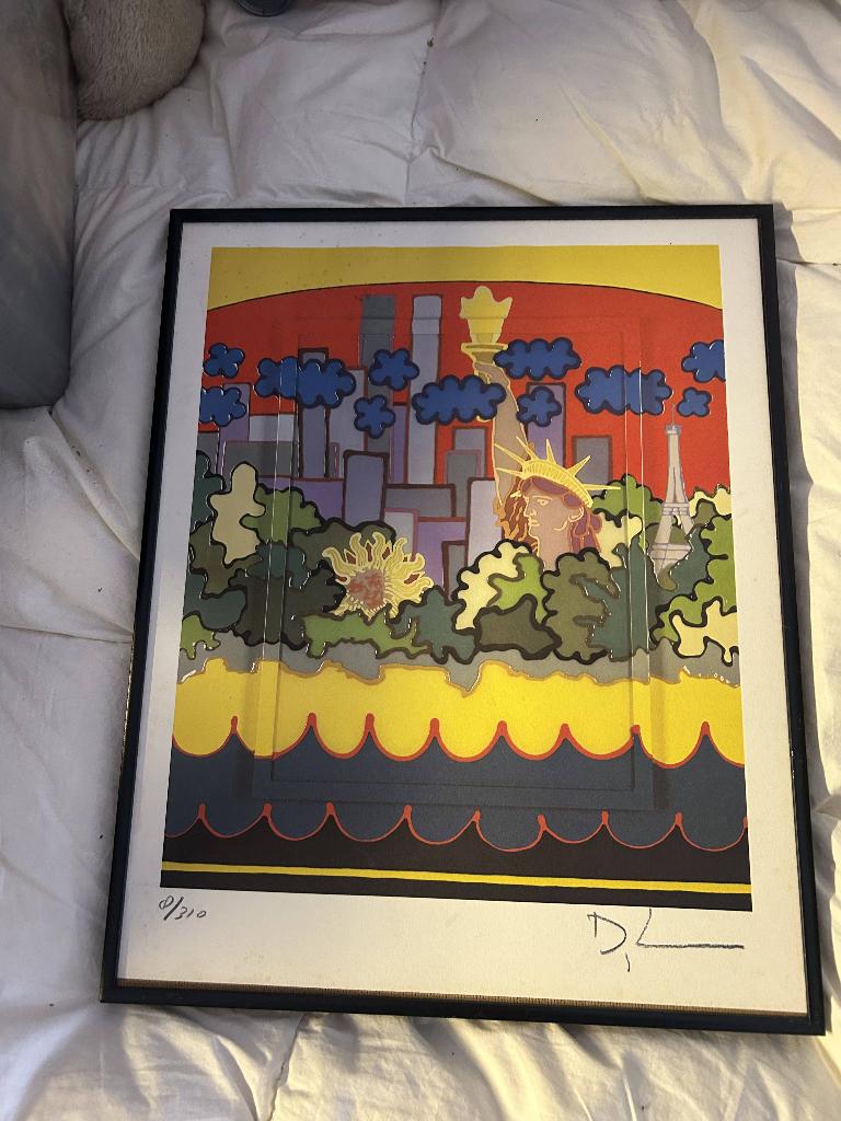 kunstwerk litho vrijheidsbeeld genummerd, Ophalen