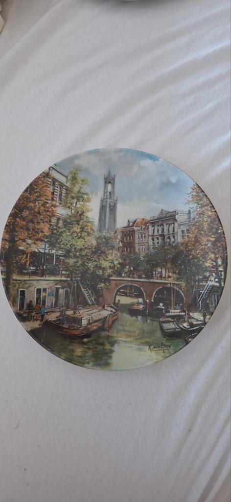 Wandbord "De Utrechtse Oude Gracht" - Koninklijke Mosa, Ophalen of Verzenden