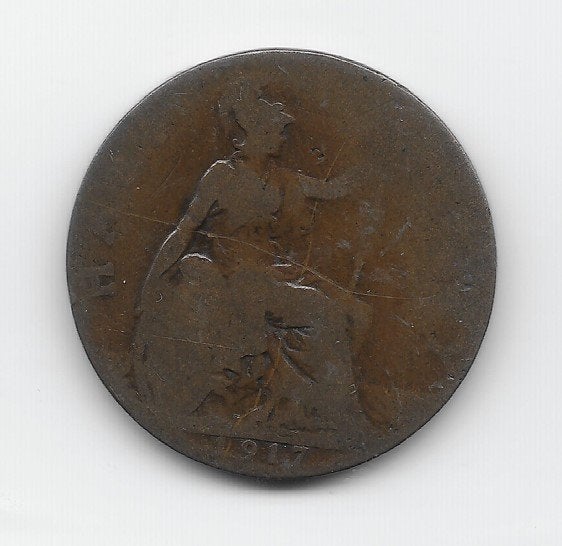 Verenigd Koninkrijk ½ penny 1917 KM# 809, Verzenden, Overige landen, Losse munt