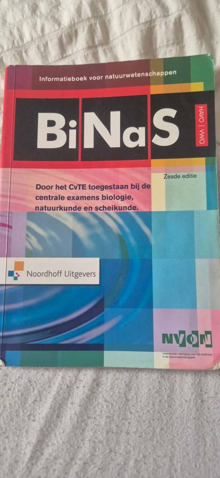 BiNaS Zesde editie - Informatieboek natuurwetenschappen, Boeken, Gelezen, Noordhoff Uitgevers, Beta, HBO