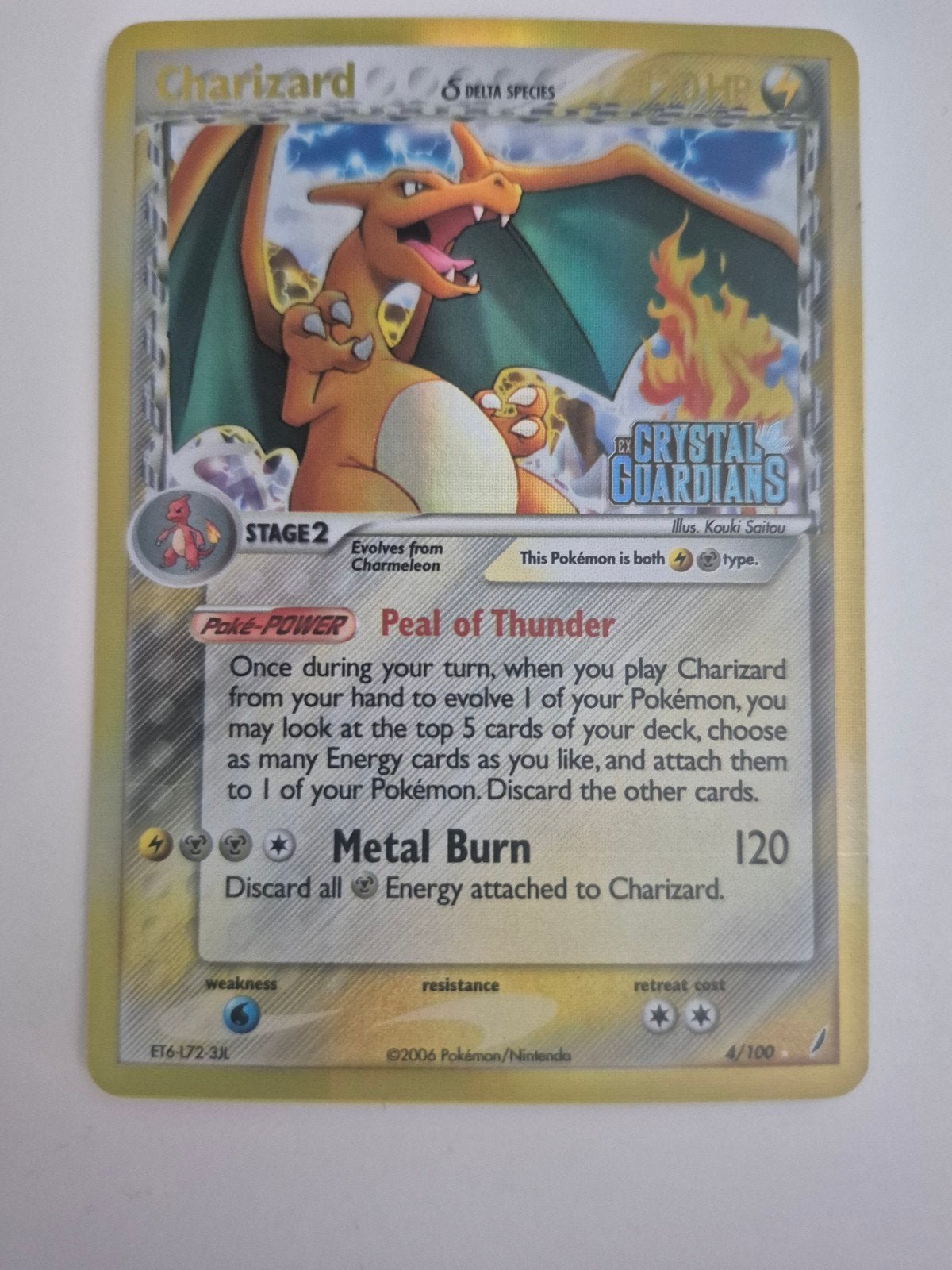 Charizard Delta Species Crystal Guardians Pokémon Kaart, Ophalen of Verzenden, Gebruikt, Losse kaart