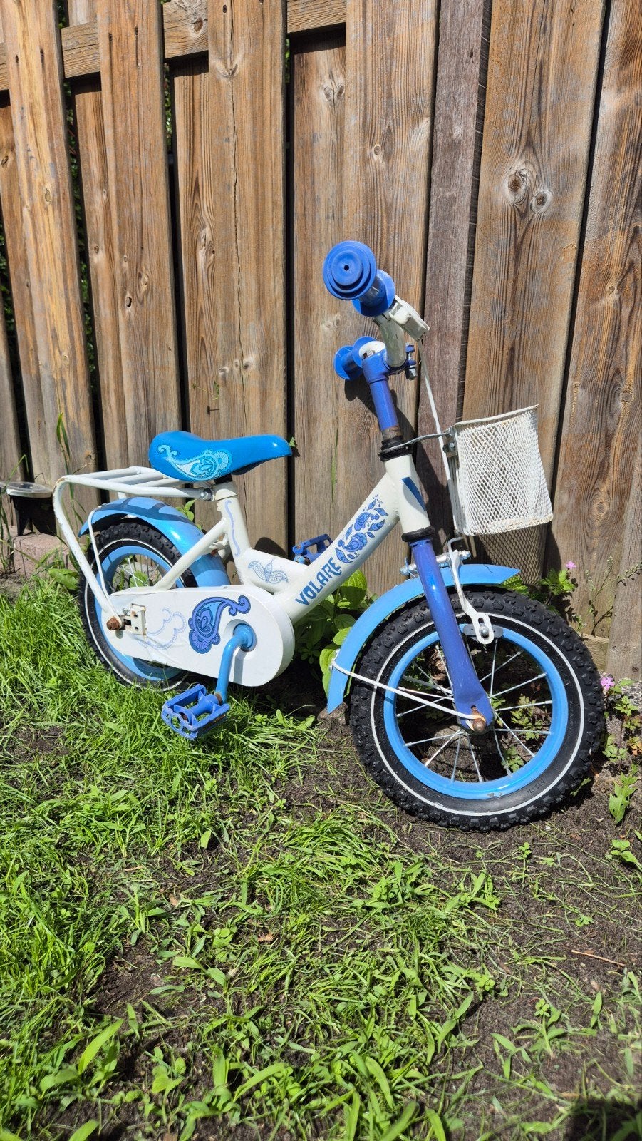 Volare kinderfiets 12 inch - Blauw/Wit, Ophalen of Verzenden, Gebruikt, Minder dan 16 inch