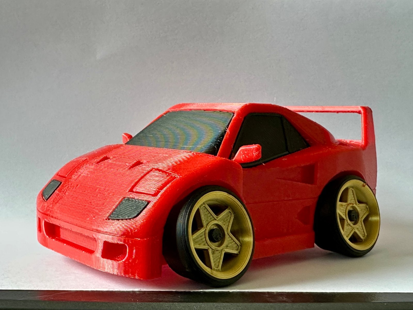 3D-geprinte Ferrari F40 modelauto, Overige merken, Auto, Groter dan 1:32, Ophalen of Verzenden