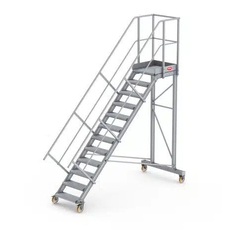 Altrex Bordestrap 12 treden, 45 graden, 2440mm bordeshoogte, Ophalen, Nieuw, Trap, 2 tot 4 meter