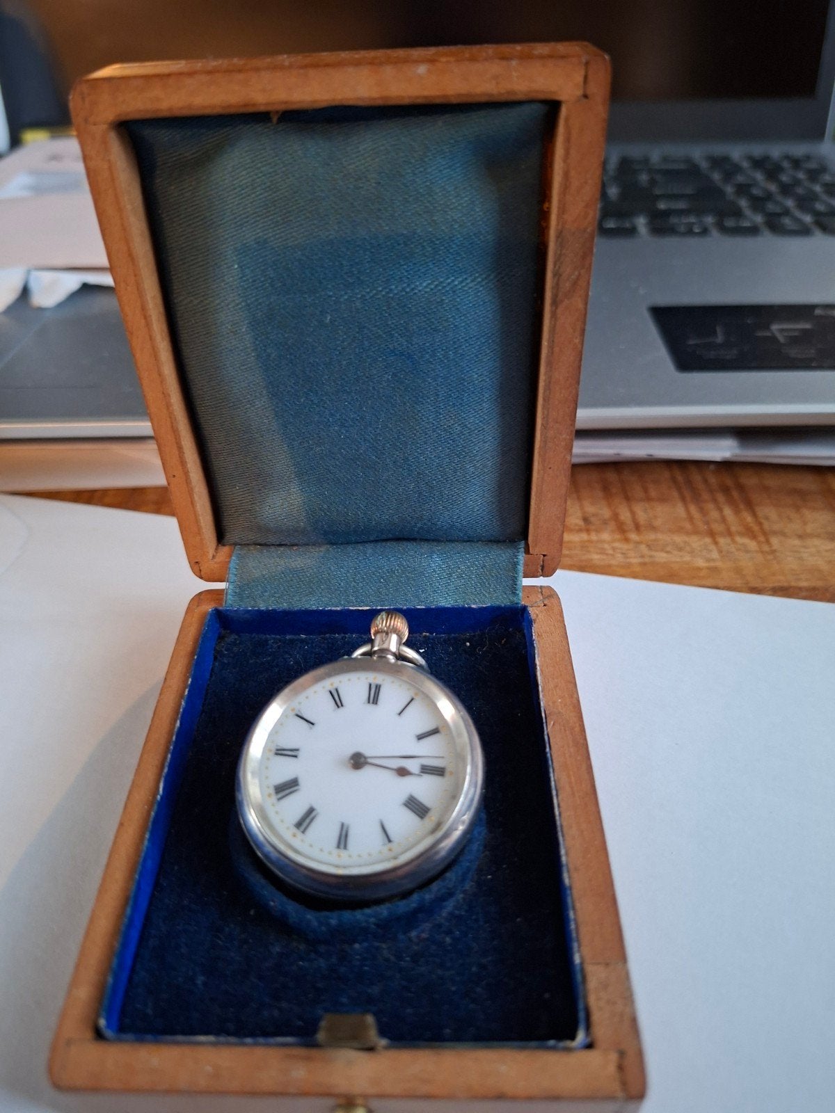 Antiek Zilveren Zakhorloge met Romeinse Cijfers, Sieraden, Tassen en Uiterlijk, Horloges | Antiek, Overige merken, Zakhorloge