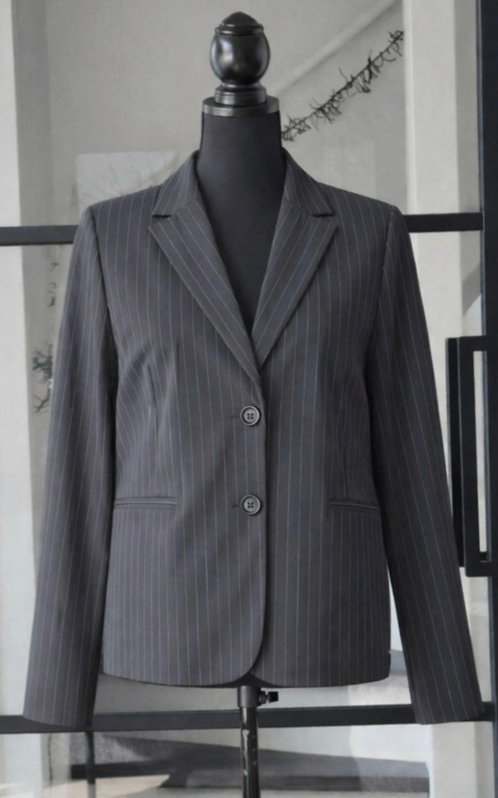 Mi Piace nieuwe travelstof blazer maat XL, grey pin stripe, Maat 46/48 (XL) of groter, Nieuw, Ophalen of Verzenden, Jasje