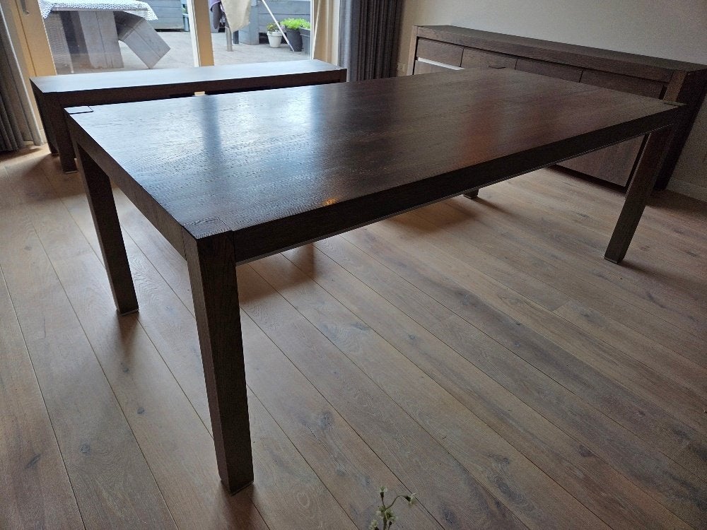 Woonkamer meubel eettafel, Ophalen, Gebruikt, Eikenhout, 200 cm of meer