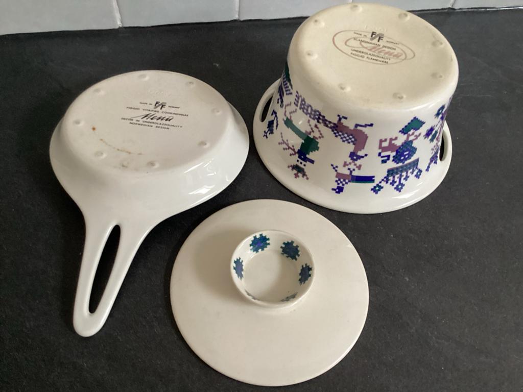 Vintage Figgjo Menu Vitrified Cookware Set - Noors Design, Keramiek, Overige typen, Ophalen of Verzenden, Zo goed als nieuw