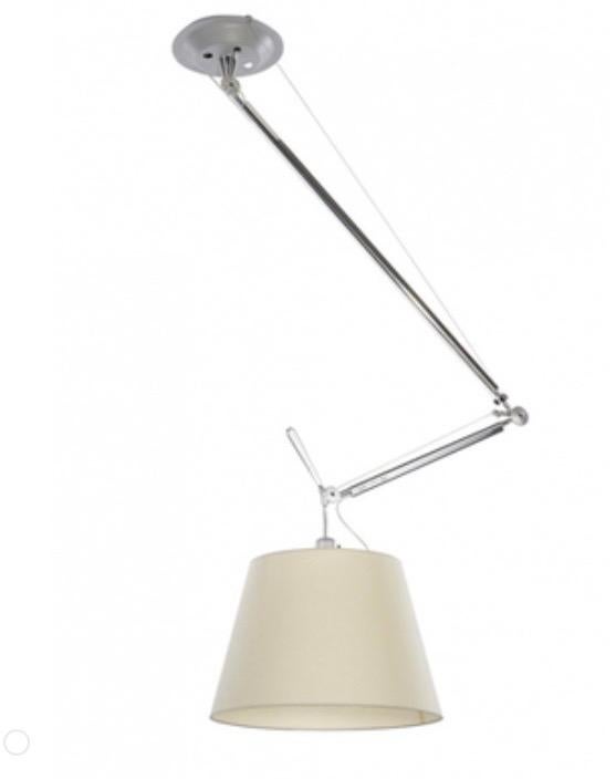 Artemide Tolomeo Plafondlamp met Satijnen Kap (Ø 42 cm), Huis en Inrichting, Ophalen, Gebruikt, Metaal