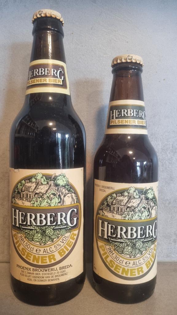 Herberg: 50cl '91 & 33cl '89 - Brouwerij Phoenix, Breda, Verzamelen, Ophalen of Verzenden, Zo goed als nieuw, Flesje(s), Oranjeboom