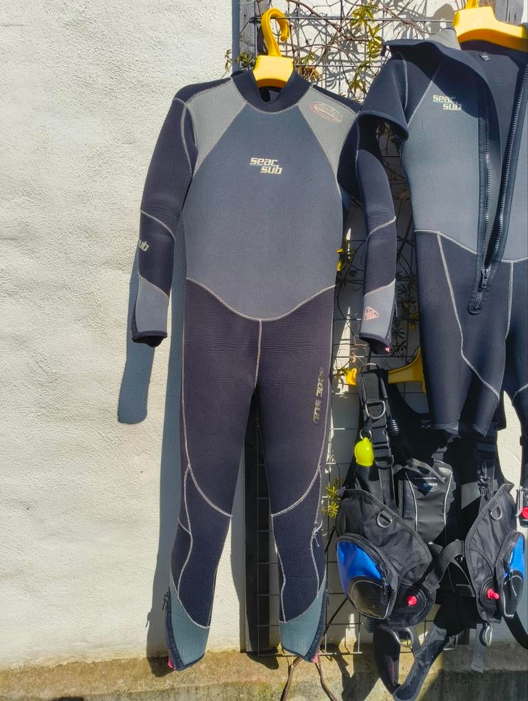 Duikpak met overpak 7 / 5 mm maat L / XL, Ophalen of Verzenden, Gebruikt, Duikpak