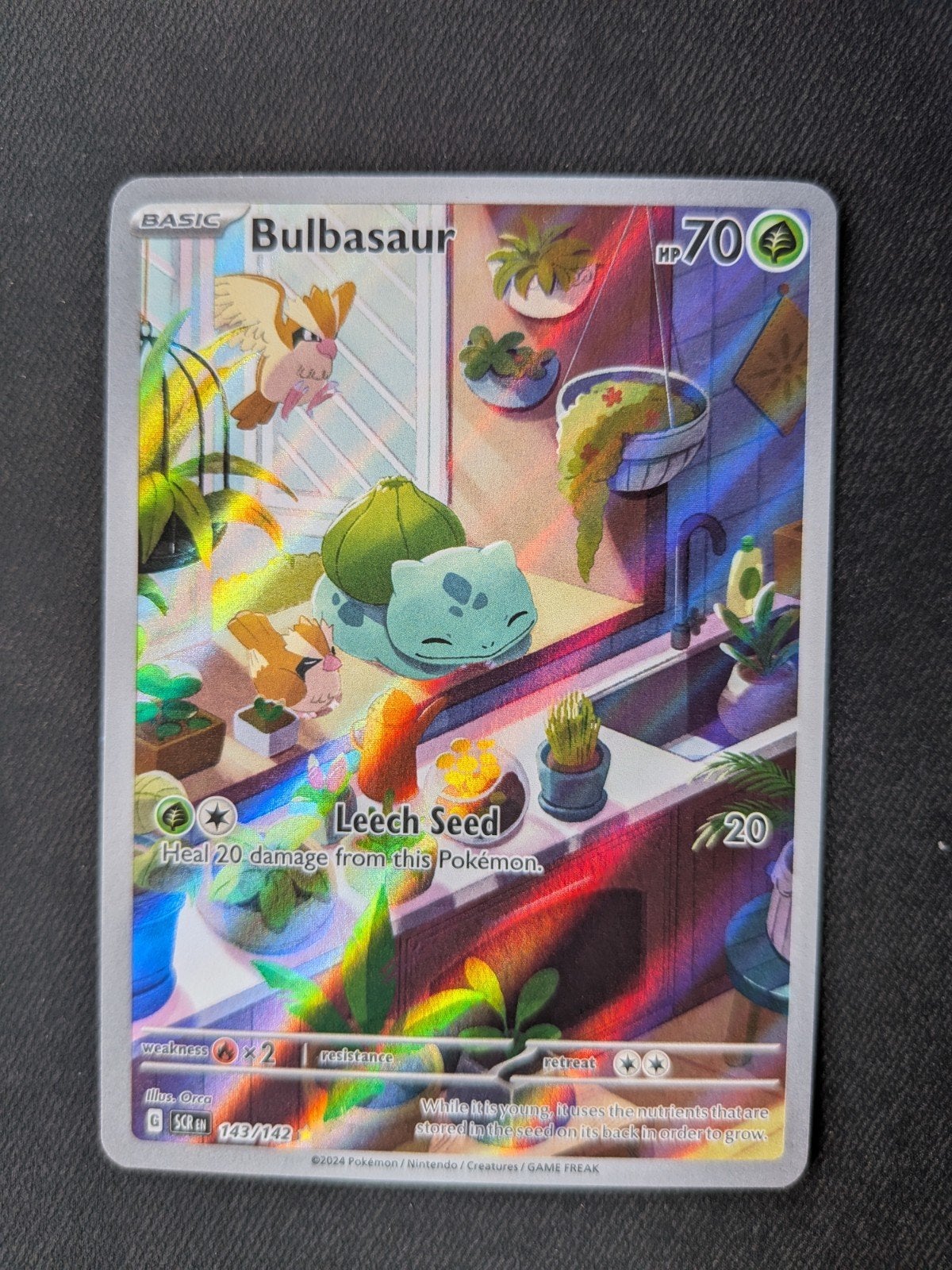 Bulbasaur 143/142 Special Illustration Rare (SIR) Pokémon, Hobby en Vrije tijd, Verzamelkaartspellen | Pokémon, Ophalen of Verzenden
