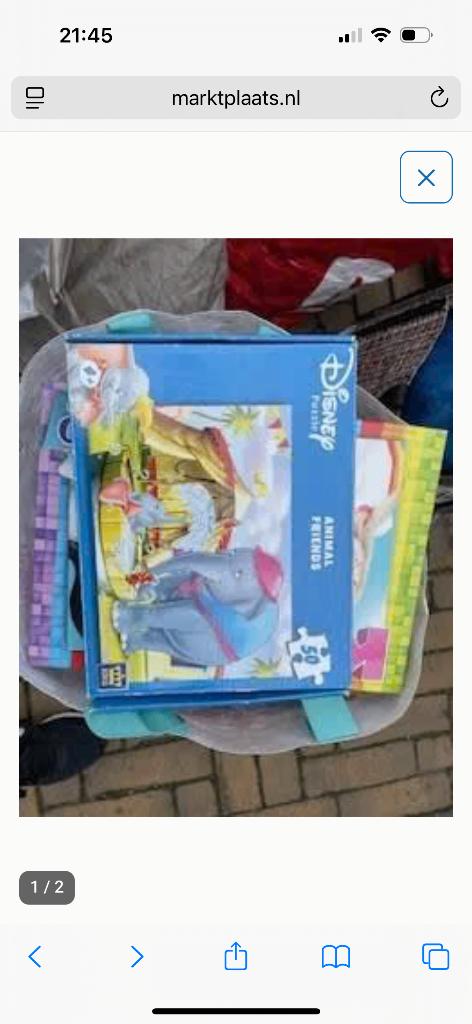 puzzel van disney l'olifantje. 50 Stukjes, Ophalen, 10 tot 50 stukjes, Zo goed als nieuw, 2 tot 4 jaar