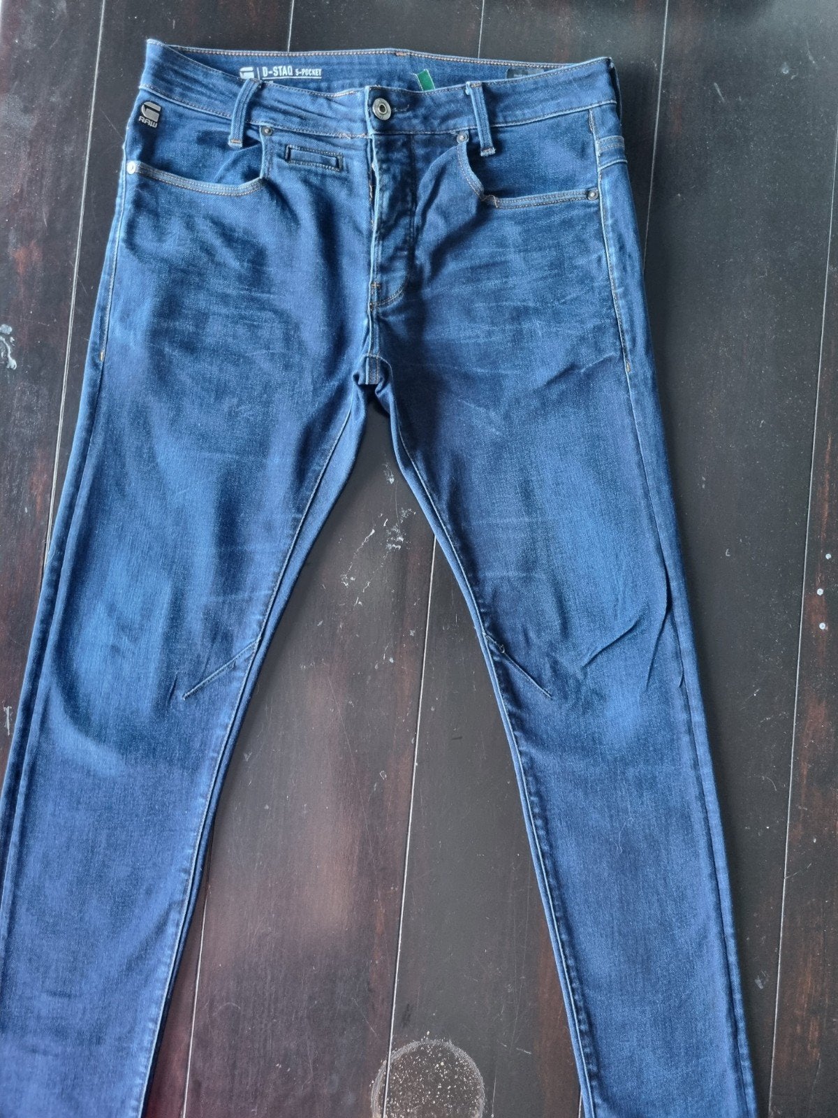 ZGAN G STAR RAW D-STAQ 5 POCKET SLIM STRETCH TAPERED 31/34, Ophalen of Verzenden, Zo goed als nieuw, Blauw, W32 (confectie 46) of kleiner