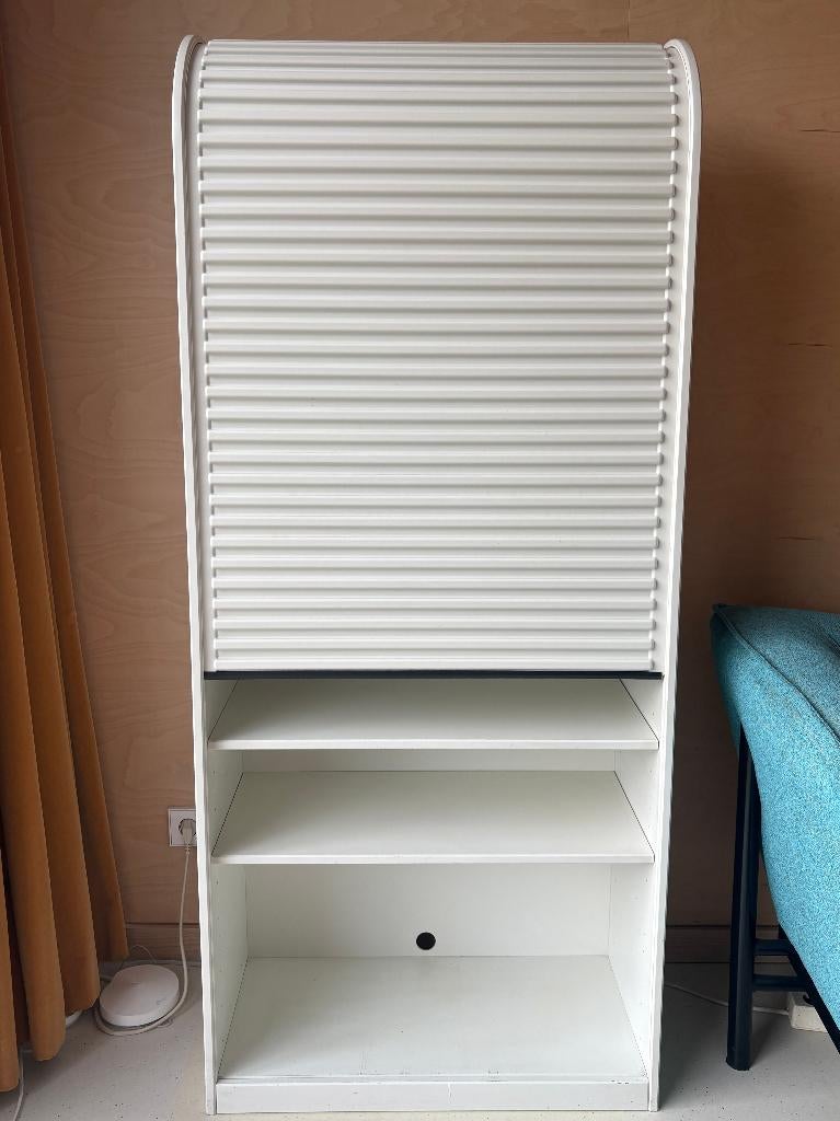 Pastoe Amsterdammer kast - wit - tijdloos design - 170 hoog, Ophalen, Gebruikt, 50 tot 100 cm, Vintage, mid century modern, retro, design, Pastoe, rolluik kast