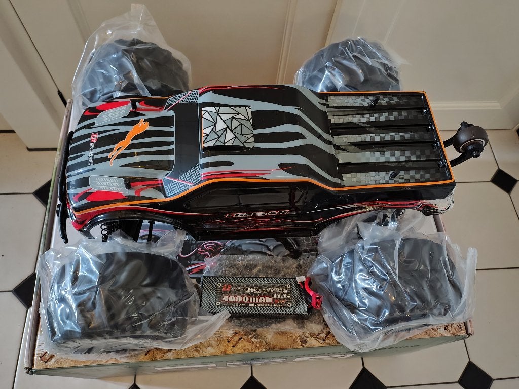 JLB Racing Cheetah RC 1/10 Brushless 4x4 Nieuw Compleet RTR, Elektro, Nieuw, Ophalen of Verzenden, JLB