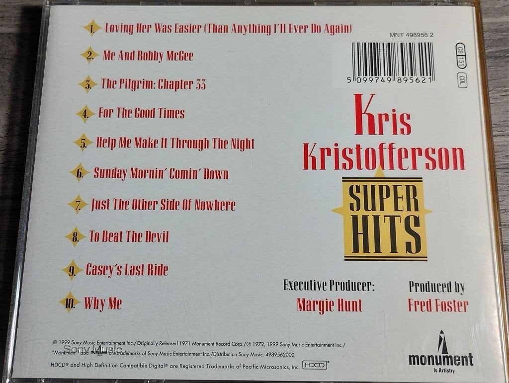 Kris Kristofferson - Super Hits, Ophalen of Verzenden, Zo goed als nieuw