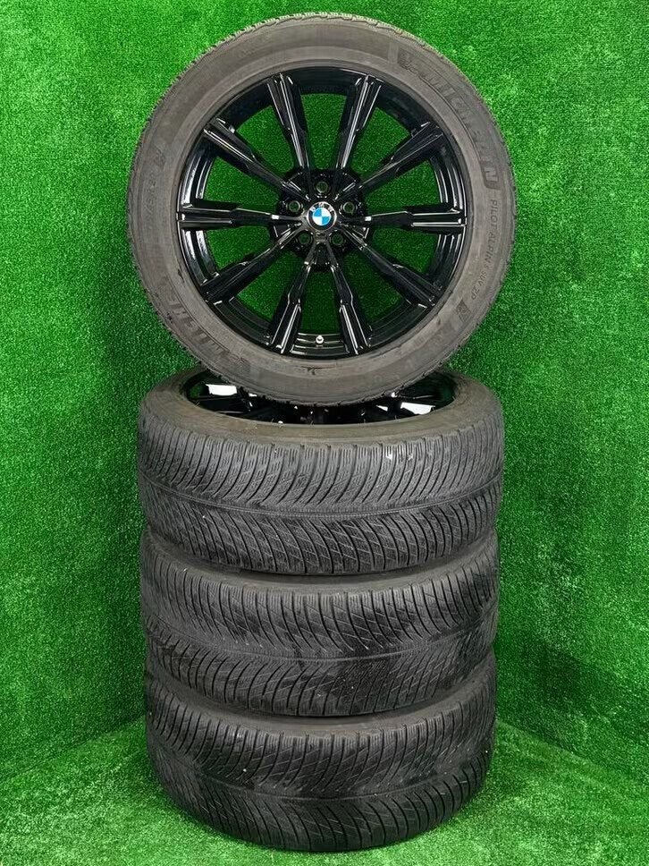 Originele 20 inch BMW 740M velgen winterbanden X5 X6 G05 G06, Gebruikt, 275 mm, Banden en Velgen, Germany
