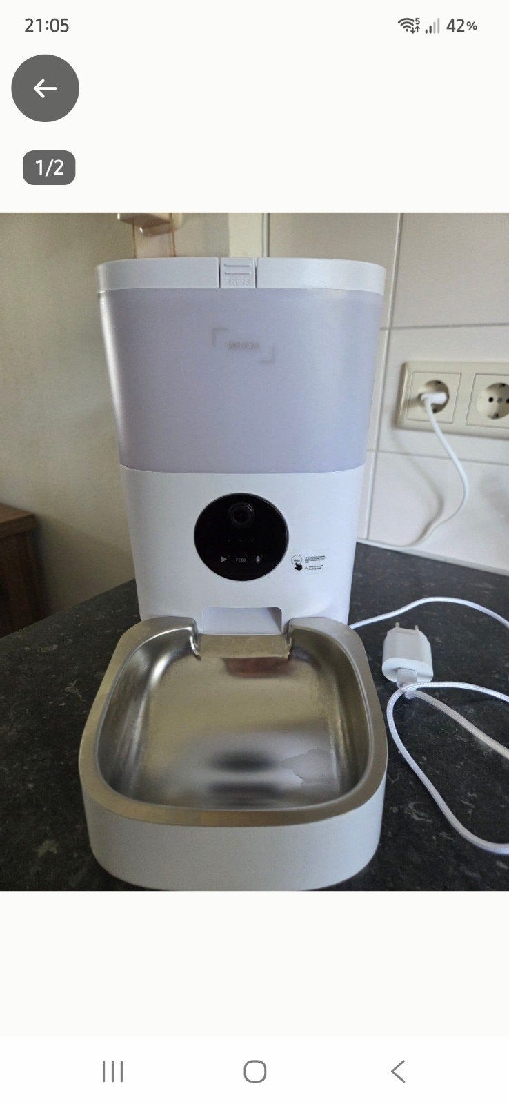 Pets Pride automatische voerbak met camera, Ophalen of Verzenden, Automatisch, Zo goed als nieuw