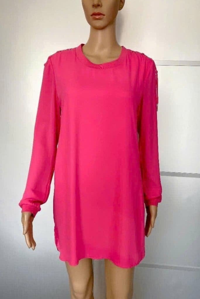 G197 Nieuw: Stroke: maat 36=S jurk jurkje tuniek blouse roze, Kleding | Dames, Nieuw, Ophalen of Verzenden, Roze, Maat 36 (S)