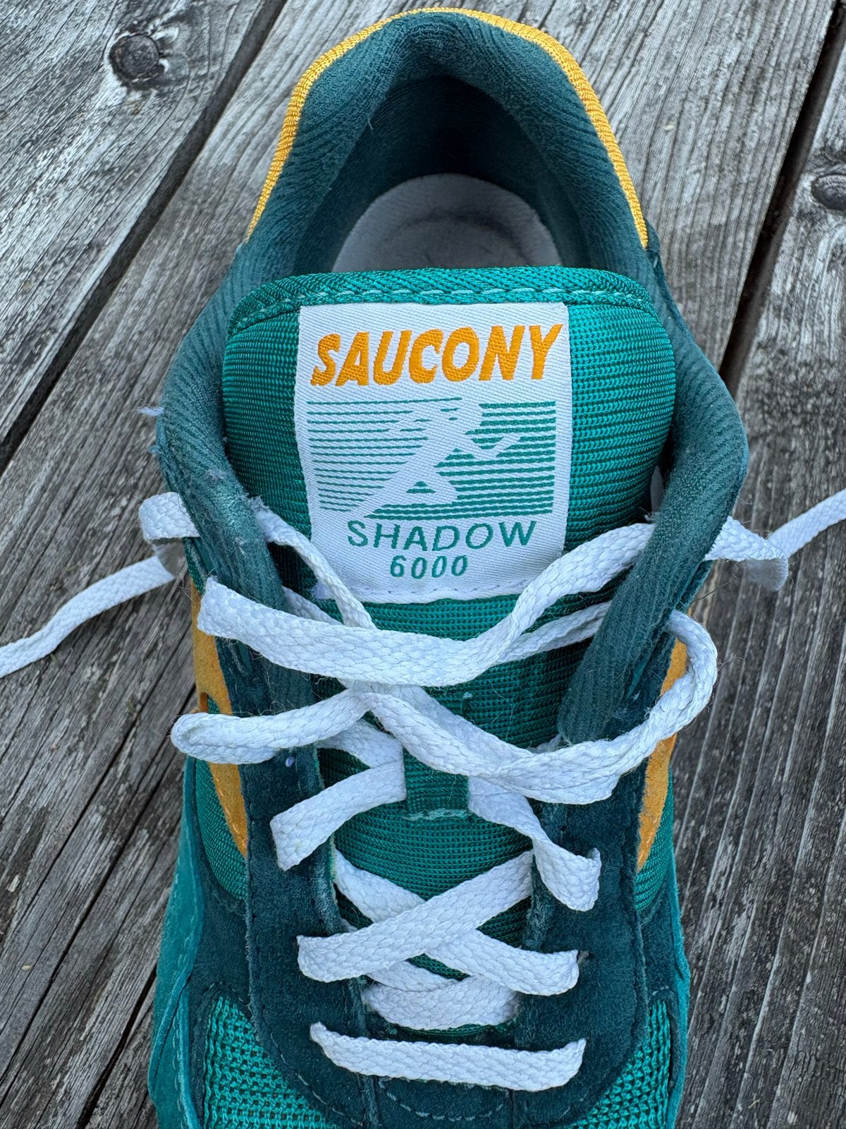 Saucony Shadow 6000 Sneakers - Groen/Geel, Overige kleuren, Ophalen of Verzenden, Sneakers of Gympen, Gedragen