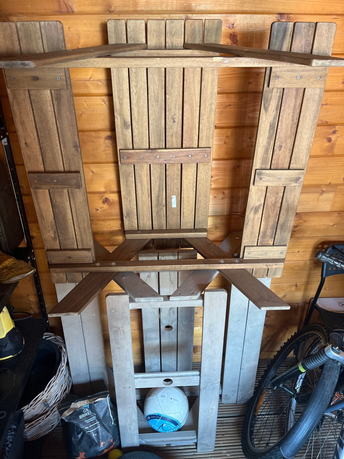 Houten kinder picknicktafel - Ideaal voor buiten spelen!, Tuin en Terras, Gebruikt, Rechthoekig, Hout, Ophalen