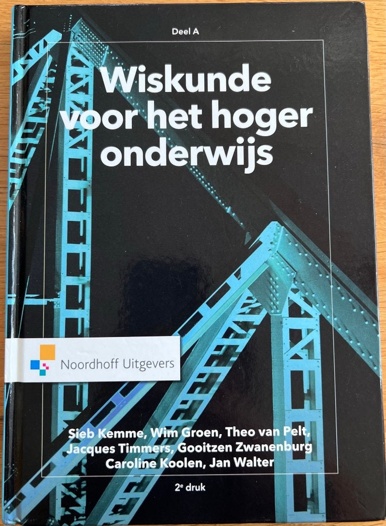 Wiskunde hoger onderwijs deel A, 2e druk, ISBN 9789001888084, Zo goed als nieuw, Noordhoff Uitgevers, Beta, HBO