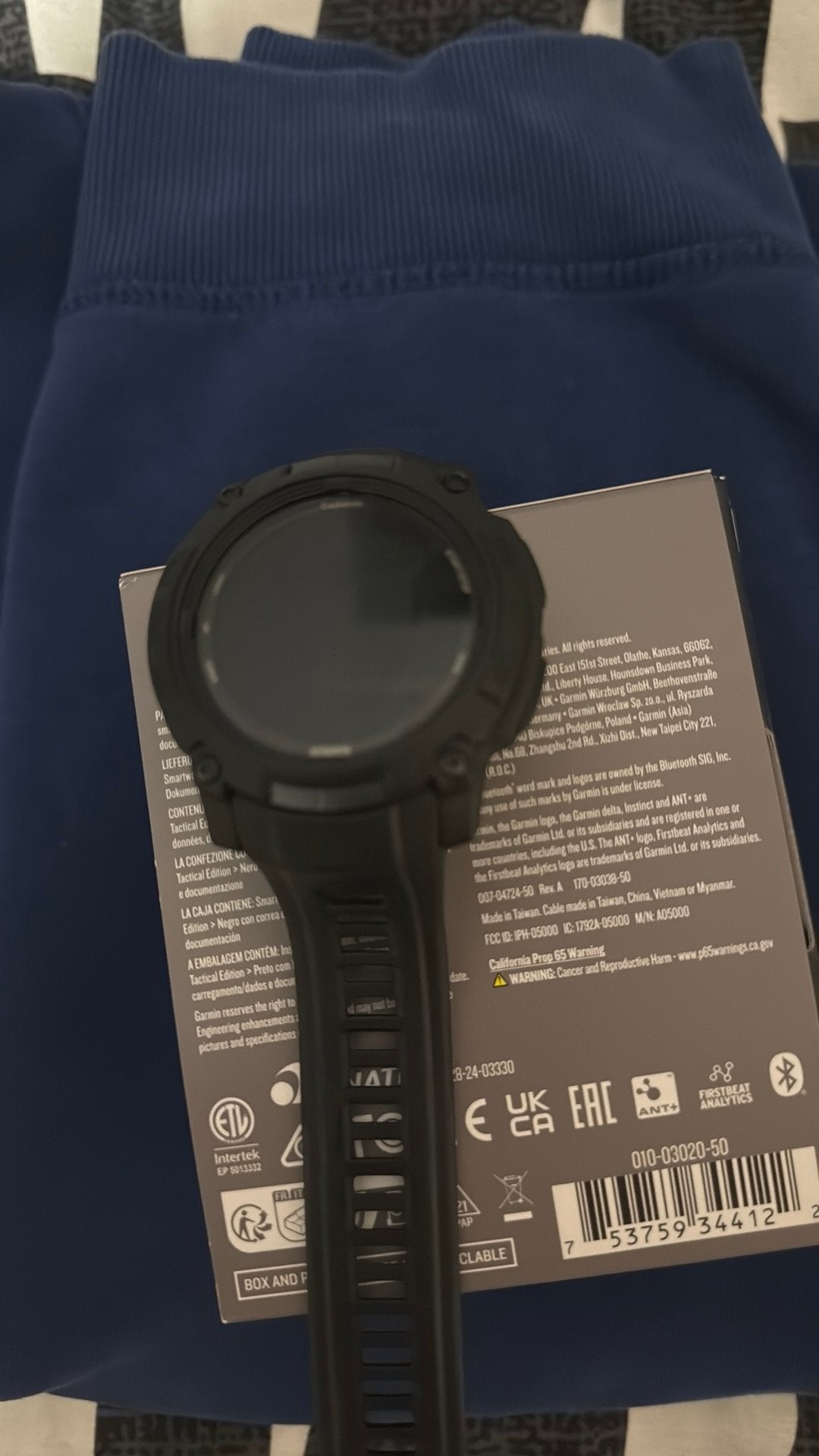 Garmin Instinct 3 Tactical amOled, Stappen, Zwart, Garmin, Ophalen of Verzenden